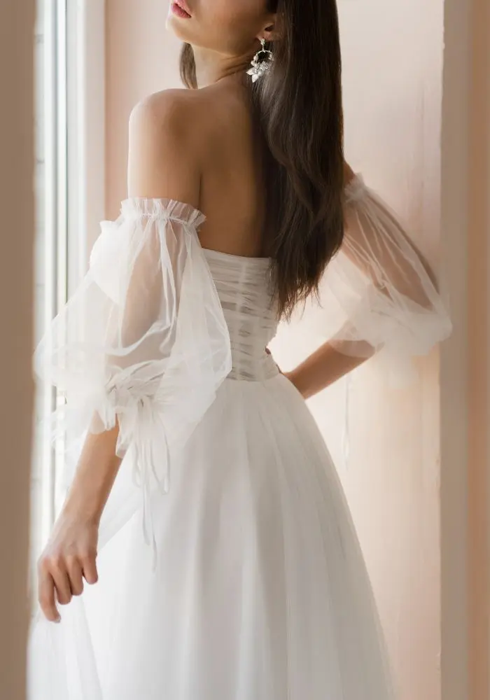 Etikett im Kleid